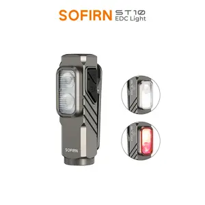 Sofirn ST10 EDC Senter Jepit Multifungsi , Cahaya Sorot/Banjir/Merah 1000LM, Baterai 14500, 900mAh/AA, Cocok untuk Aktivitas Luar Ruangan, Mendaki, dan Penerangan Darurat Camping