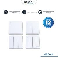 Gambar SORU - Saklar Lampu Dinding Frameless Flush Mounting 1G 2G 3G 4G Putih Hemat Energi- HiSTAR - 1 Tombol 1 Way dari Soru Indonesia Kota Bandung 1 Tokopedia