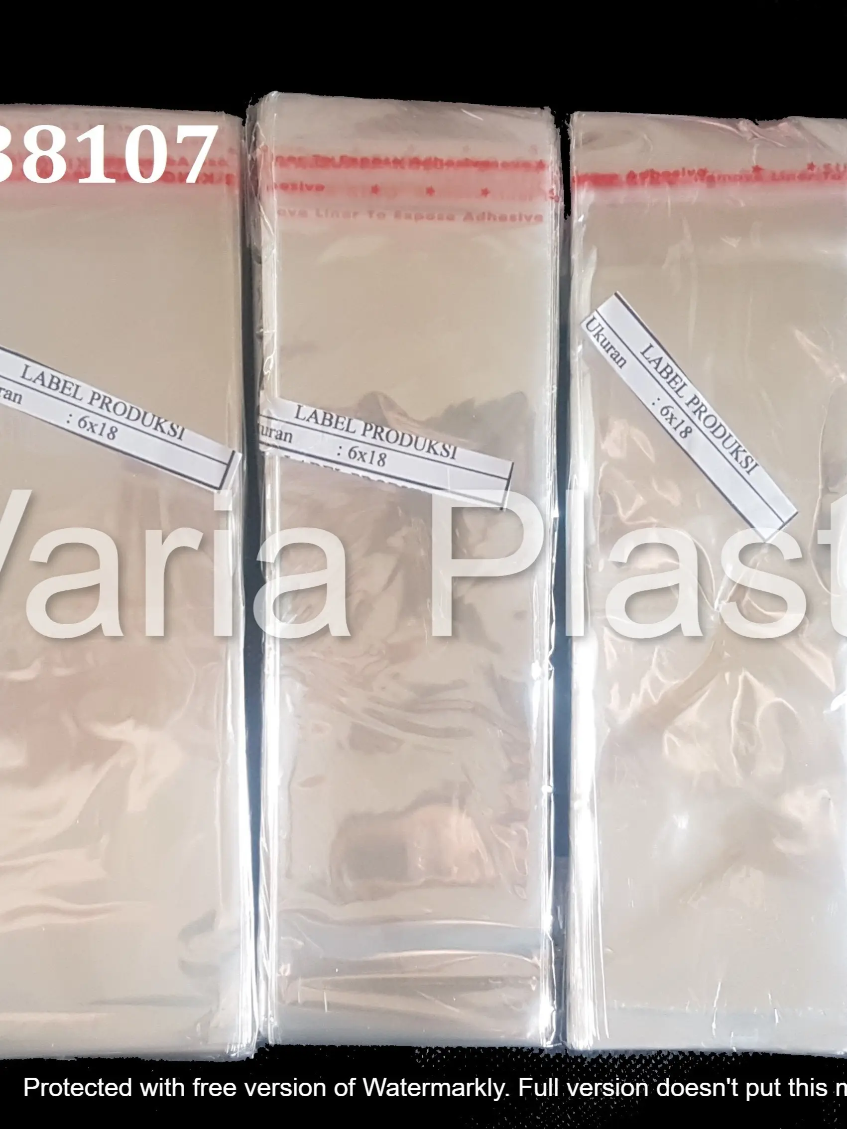 Plastik OPP Seal uk. 6 x 18 / Plastik Sendok Garpu (6x18)