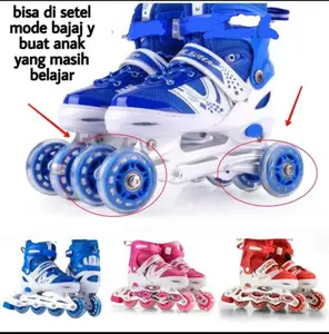 SEPATU RODA INLINE SKATE ANAK ATAU DEWASA RODA PVC + BAUT PROMO