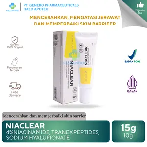 NIACLEAR Niacinamide 4% gel 15g -Mencerahkan, Merawat Kulit Berjerawat dan memperbaiki Skin Barrier