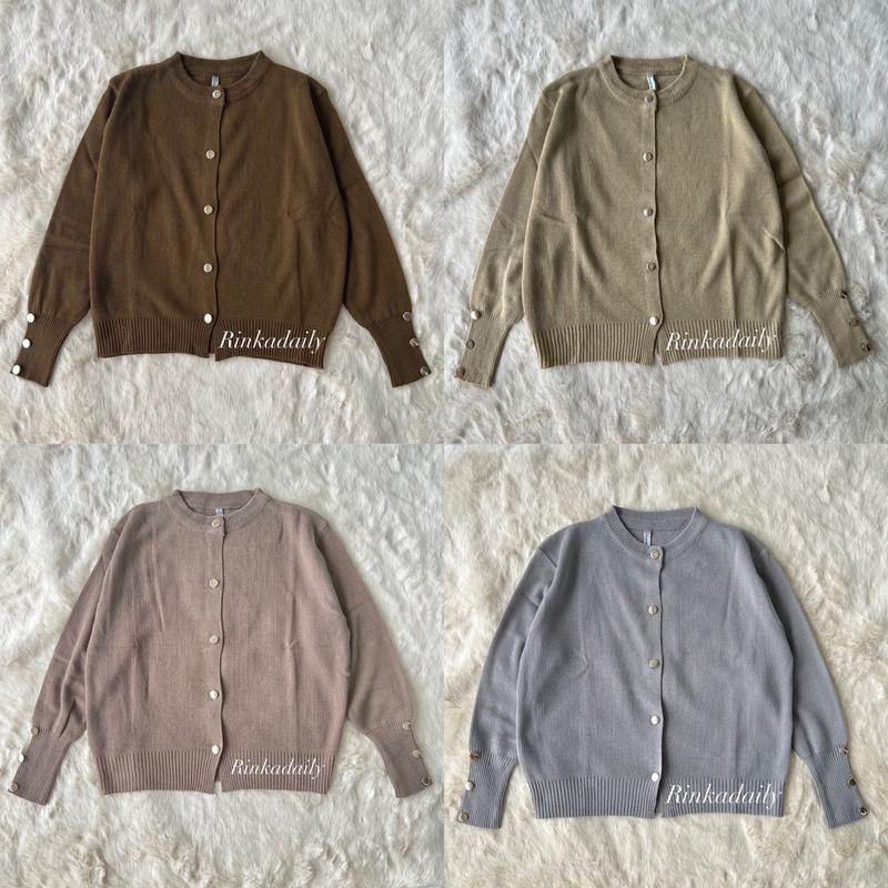 Tarla Cardigan Basic Kancing Gold Tebal Premium 5