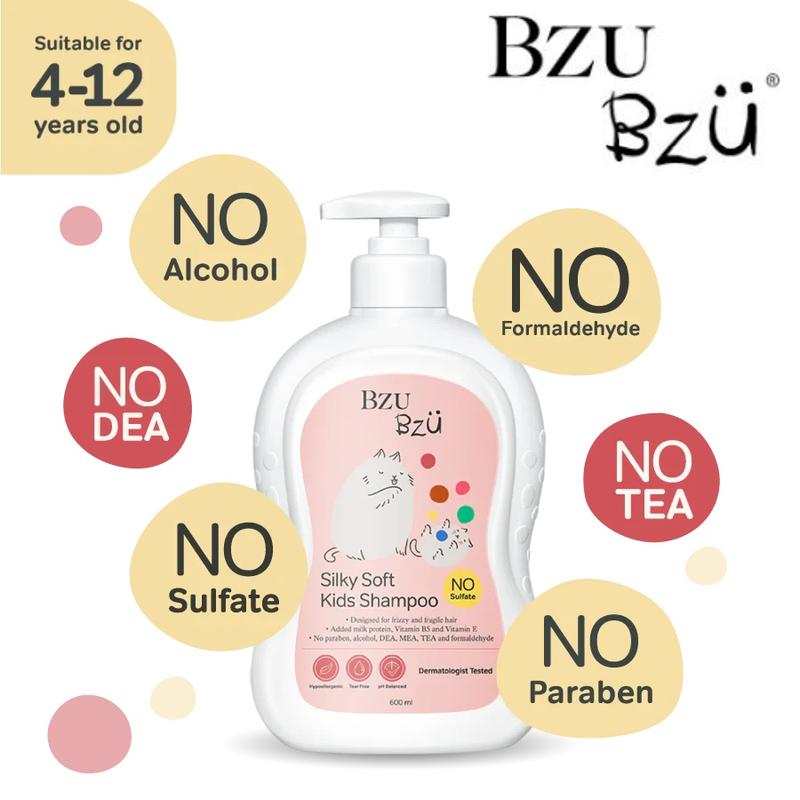 Product Introduction of Bzu Bzu Happy Kids Body Wash ,Silky Soft Kids Shampoo,Fresh Cooling Kids Shampoo,Silky Soft Hair Treatment ( 600ml ) 32