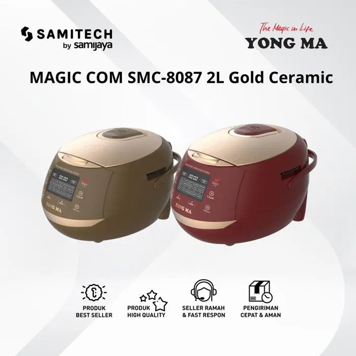 MAGIC COM YONGMA SMC-8087 RICE COOKER 8087 2 LITER - RED