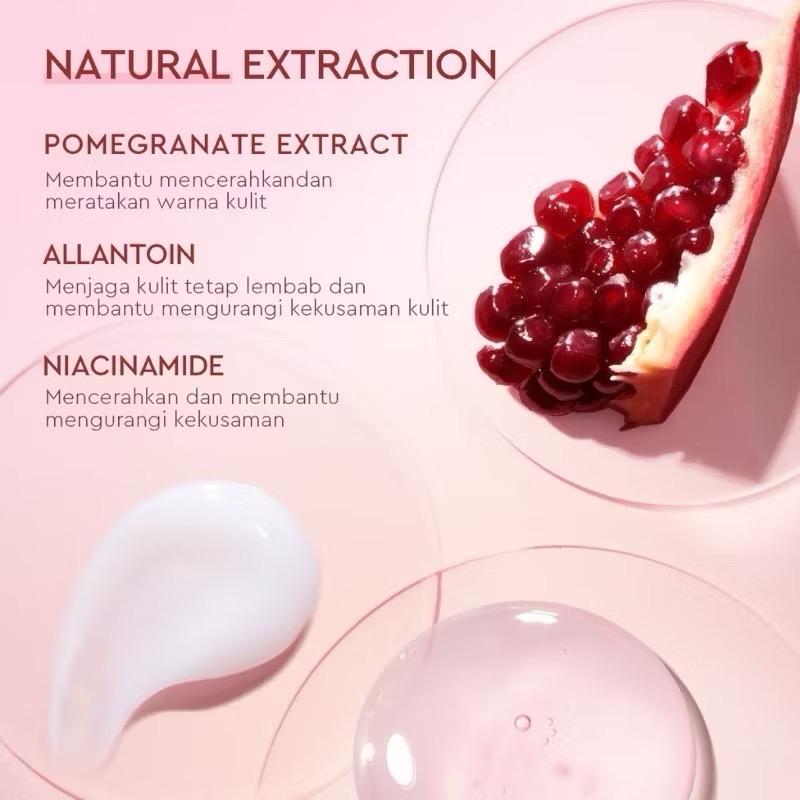 GLAD2GLOW Brightening Moisturizer Pomegranate Niacinamide Extract Hitam Mencerahkan Wajah Pencerah Pelembab Glowing whitening bright Mencerahkan Melembabkan Kulit skin skincare G2G 4