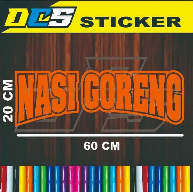sticker tempelan nama NASI GORENG Paper Stationery 5