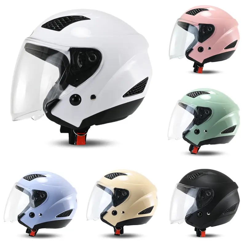 Helm Half Face R-Six Kirana Visor Clear untuk Pria dan Wanita - Motorcycle 0