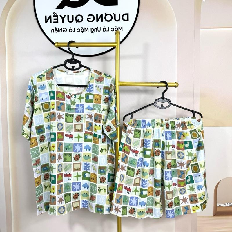 Dương Quyền 12XXL - 13. Bộ Quần Ngắn Áo Tay Ngắn Bé Trai. Chất Vải Tole Lanh Hai Da. Size 22kg đến 110kg.