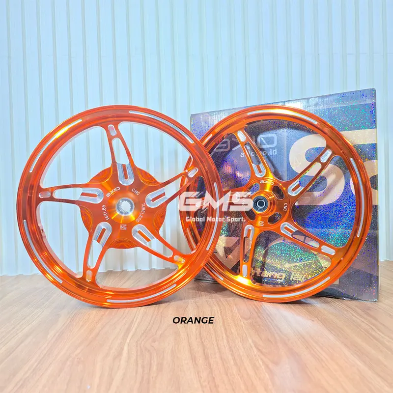AXIO VELG BINTANG LAUT MODEL KSPEED RING 14 CNC Plug and Play untuk Vario 125, Vario 150, Beat, Vario 110, Mio Sporty, dan Mio Smile dengan Desain Unik dan Warna Menarik 2
