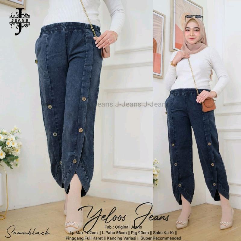 celana wanita yellos jeans otiginal jeans kancing variasi Cewek 1