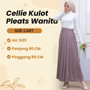 Cellie Kulot Pleats Wanita - Celana Kulot Wanita - Celana Casual Formal Daily