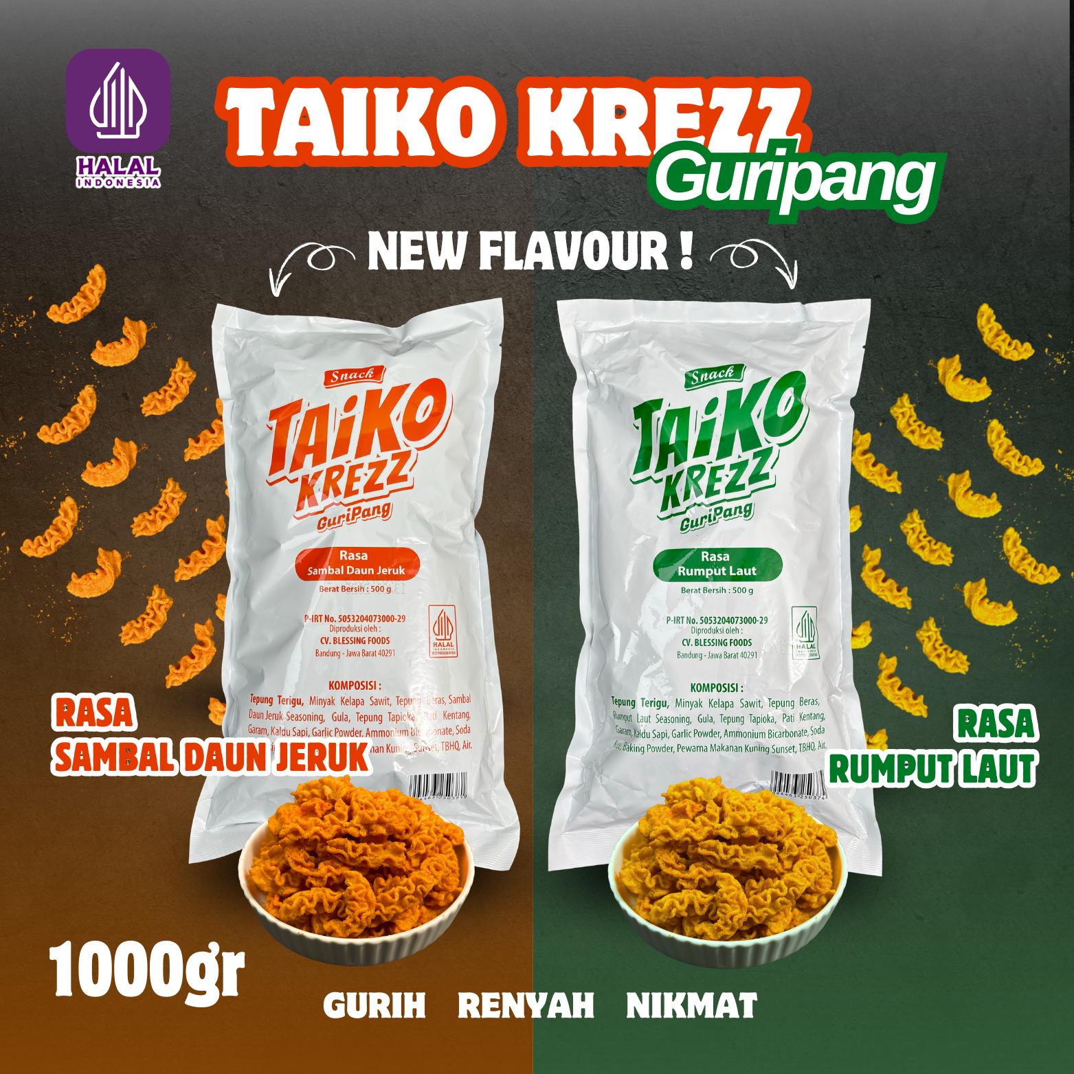 [COD] TAIKO KREZZ 1KG 500g Camilan Ekstrudat Puffed Snack Viral Rasa Baru Gurih Renyah Premium Makanan Ringan Kiloan Murah Snack Jadul Kontemporer Teman Nonton Nagih Crispy Halal Keripik Enak Lezat