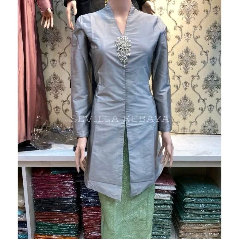 Anisa Kebaya - Setelan Kebaya Tafeta Tunik Melayu / Kebaya Tafeta Busui Jumbo / Kebaya Modern / Kebaya Encim Tafeta 3