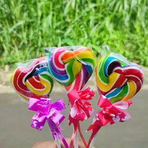 permen viral lollipop diameter 4 cm love premium