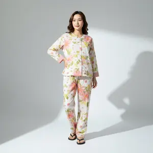 Firstlock Piyama Daisy Derams Baju Tidur Wanita Lengan Panjang Motif Bunga Nyaman dan Lembut