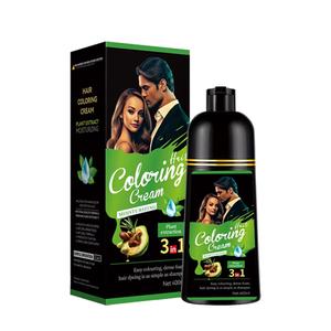 3 dalam 1 syampu pewarna rambut boown gelap hitam dengan penutup putih Coklat Hair Hair Color