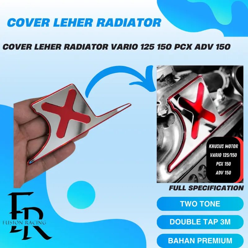 GARNISH COVER LEHER RADIATOR VARIO 125 150 PCX 150 ADV 150 COVER PLAT RADIATOR TWO TONE 2
