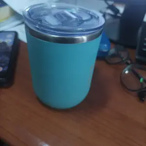 LIUWEI 400ML Gelas Stainless Gelas Kopi Teh Mug Coffee Gelas Minum Cangkir Tahan Panas Dingin Anti Tumpah