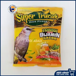 Pakan Voer Super Trucuk Pur Trucuk Pellet Rasa Pisang Untuk Burung Pemakan Buah Voertr