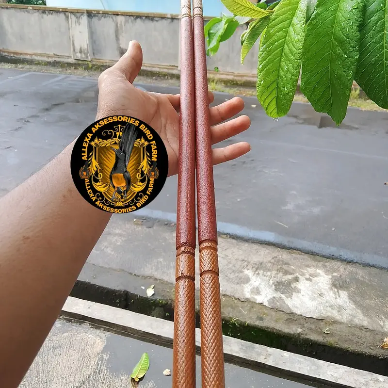 Tangkringan murai full amplas premium kayu jati tua pilihan motif sisik silang halus 5