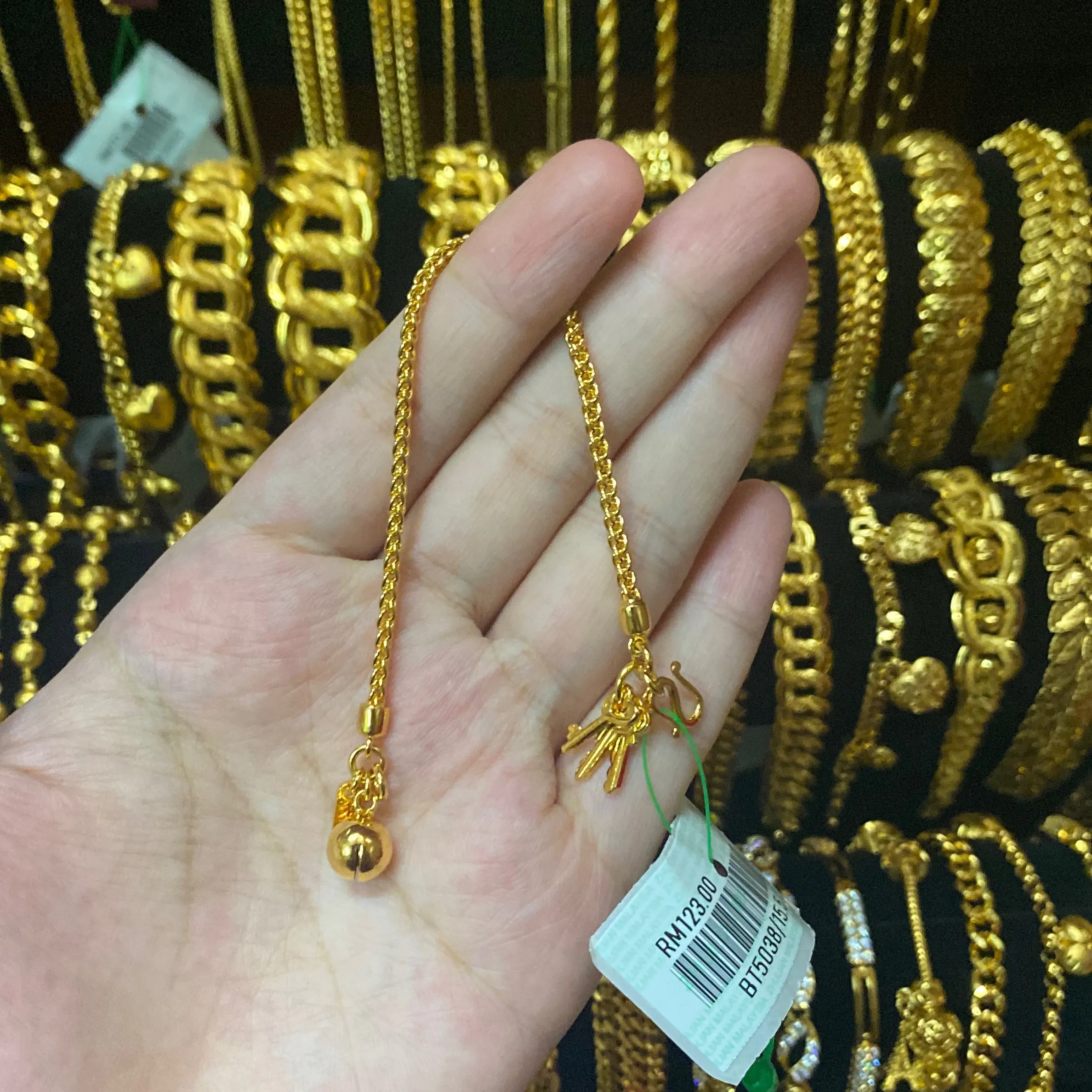 RANTAI TANGAN TULANG BELUT / JAGUNG HALUS LEBAR 0.25CM PADU