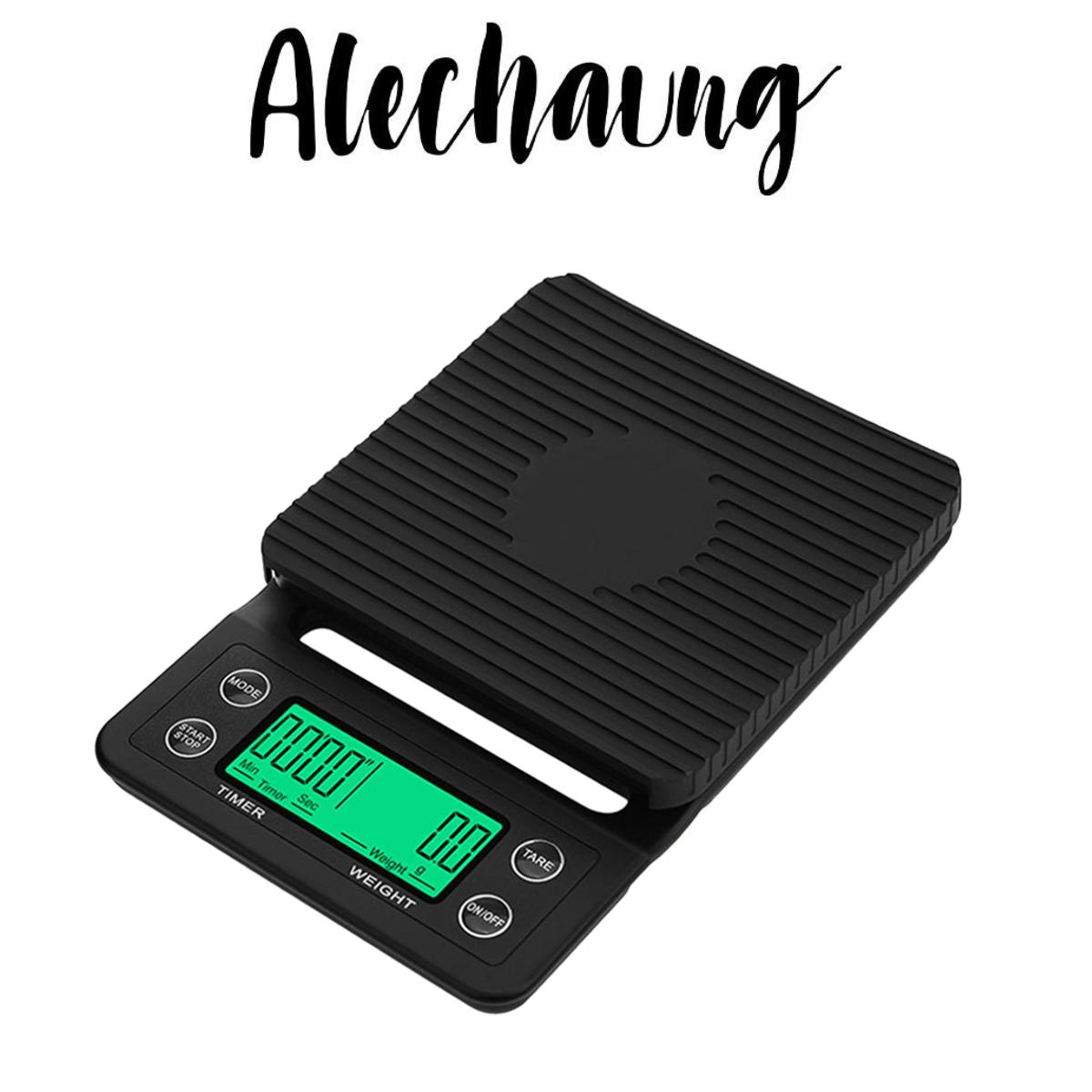 เครื่องชั่งตวงกาแฟ เครื่องชั่งในครัวเรือน 5กก/0.1กรัม พร้อมตัวตั้งเวลา coffee scale ระบบชั่งน้ำหนักแ