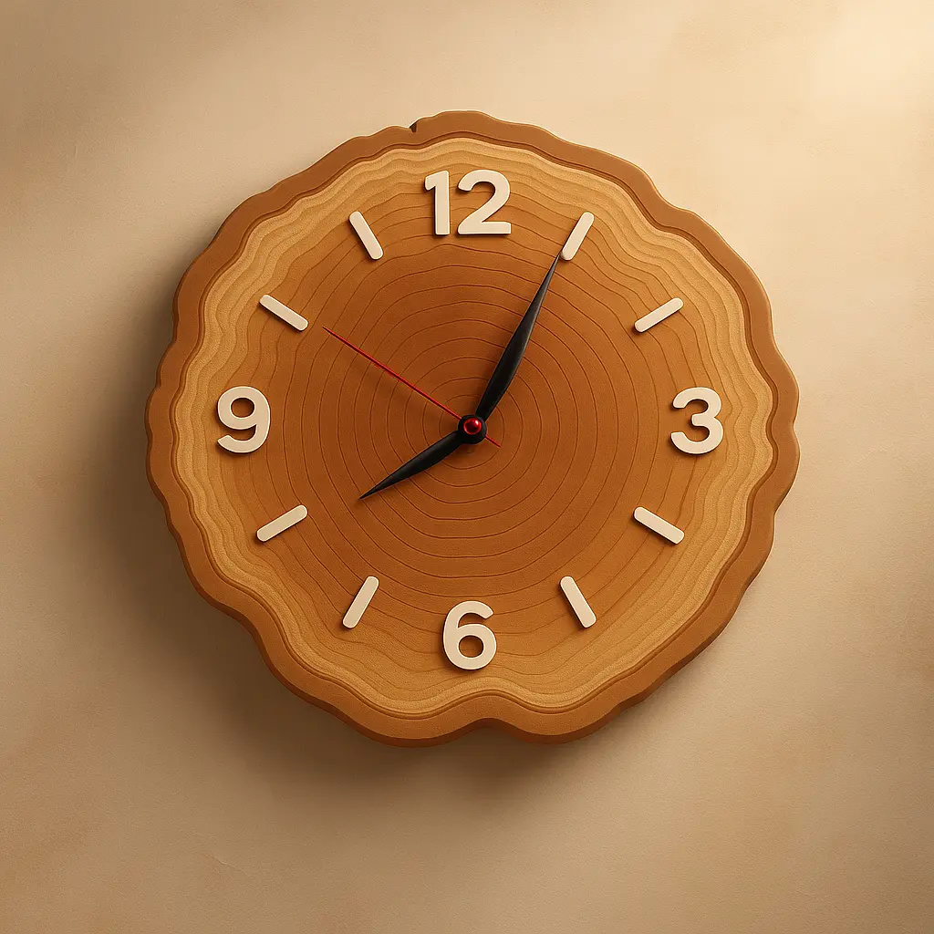 ZafranArt - Jam Dinding VINTAGE KAYU MDF Aesthetic LED HOME Sweet Home Tempel Karakter Lucu Besar Untuk Ruang Tamu & Kamar Anak Mewah