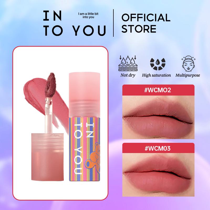 Bùn Môi Nhiều Đám Mây, Lì, Nhung, Không Dính Cốc, Son Kem, Son Môi, Dành Cho Học Sinh, Làm Trắng, INTO YOU X lúm đồng lúm, Thích Hợp Cho Người Lớn