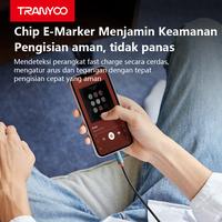 Gambar TRANYOO AC-5 Kabel Fast Charging dengan fitur pemutusan daya otomatis, zmendukung pengisian cepat 6A, dan dilengkapi lampu pernapasan. Cocok untuk Samsung, OPPO, Honor, Vivo, Xiaomi, Realme, iPad, Poco, dan berbagai perangkat ponsel serta tablet lainnya dari TRANYOO Official Store Kab. Tangerang 3 Tokopedia