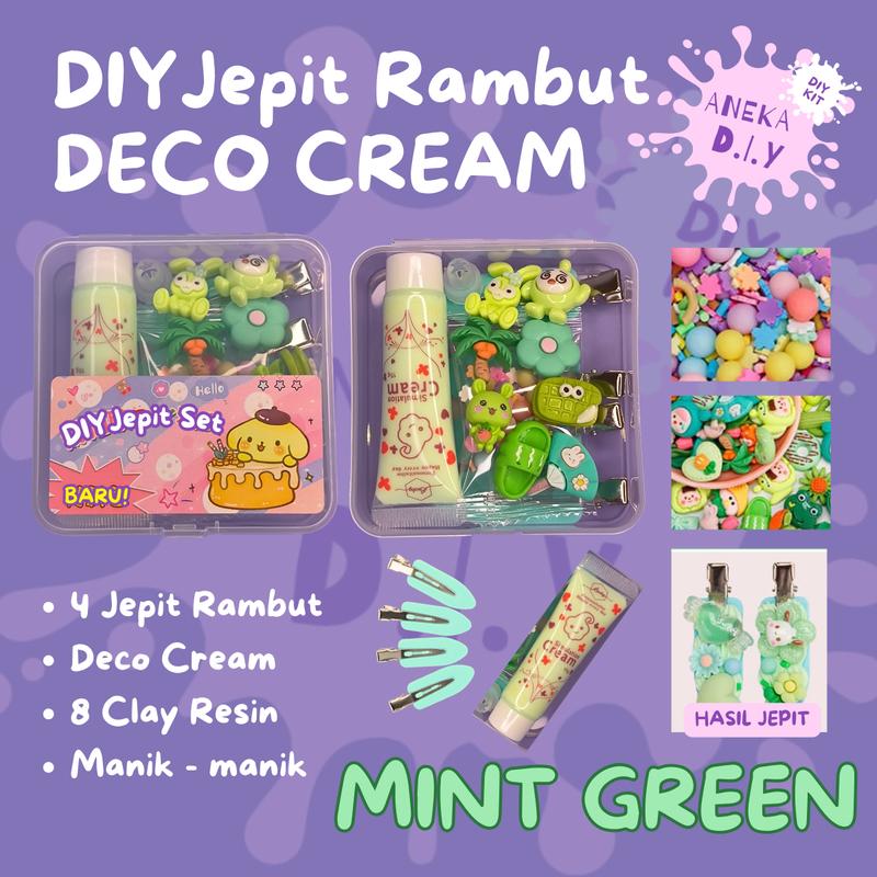 DIY Set Jepit Rambut Deco Cream Kartun Anak Lucu Handmade Buatan Tangan Aksesoris Rambut Klip Jepit Anak Anak Perempuan 4