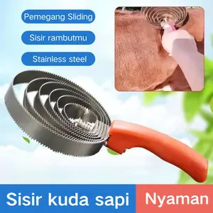 Sisir bulu hewan peliharaan, alat garuk, sisir pembersih bergerigi baja tahan karat untuk anjing, sisir penghilang kusut universal untuk kucing dan anjing, sikat perawatan hewan peliharaan