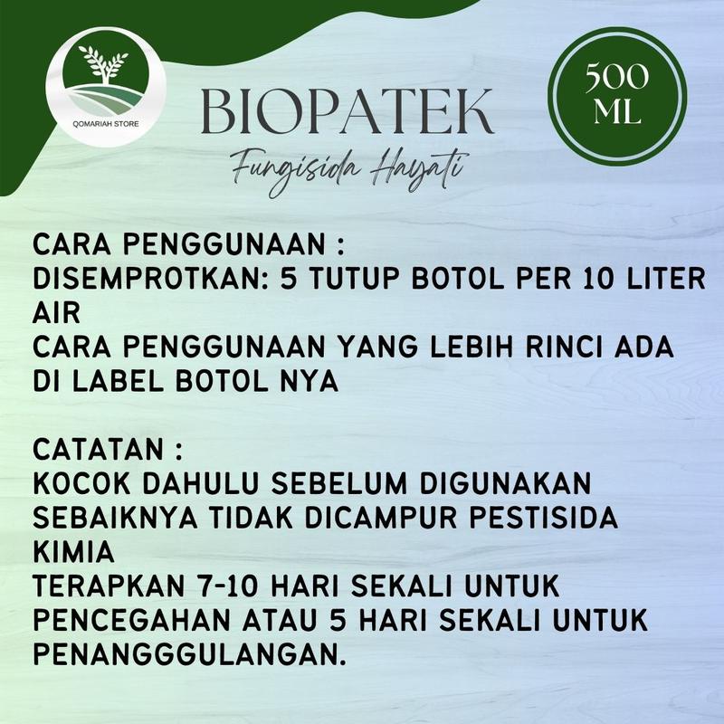 COD BIOPATEK 500 ML FUNGISIDA ATASI PENYAKIT BUSUK BUAH CABE PALING AMPUH - OBAT SEMPROT PEMBASMI PENYAKIT BUSUK BUAH CABE RAWIT PALING BAGUS 5