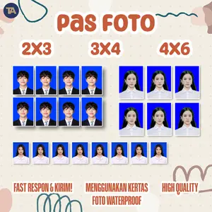 PAS FOTO CUSTOM ukuran 2X3 3X4 4X6 siap cetak