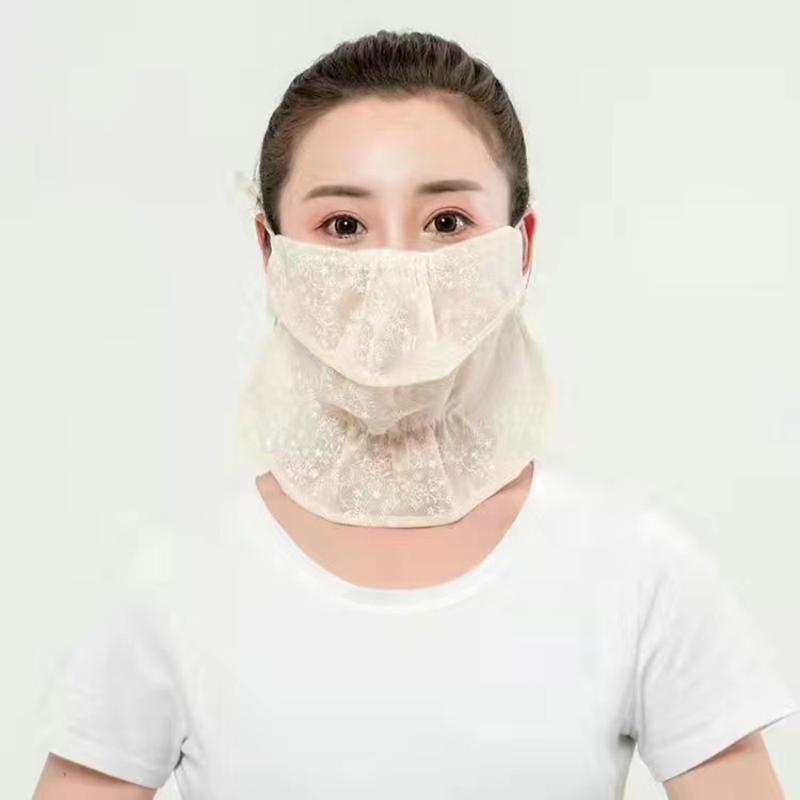 Mặt Nạ Chống Nắng Ren Chống Tia UV, Bán Chạy, Thiết Kế Tai Treo, Thoáng Khí, Khăn Quàng Cổ, Dây Đeo Tai, Chống Bụi, Khăn Quàng cổ Bịt Mặt, Phong Cách Gợi Cảm 6