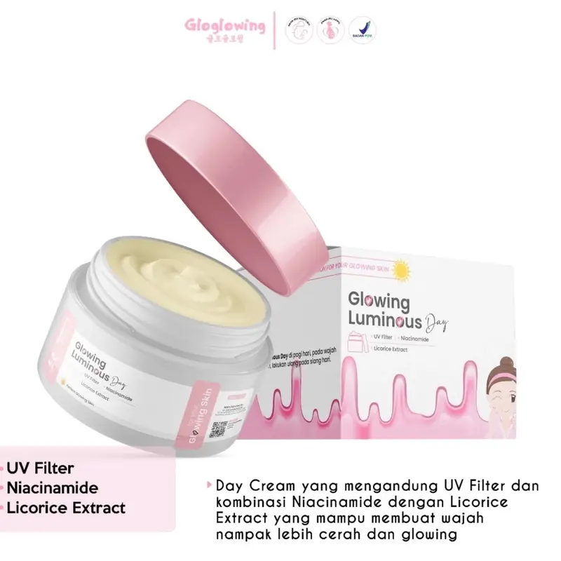 Gloglowing Day Cream Luminous Day Glowing BPOM 10g 1