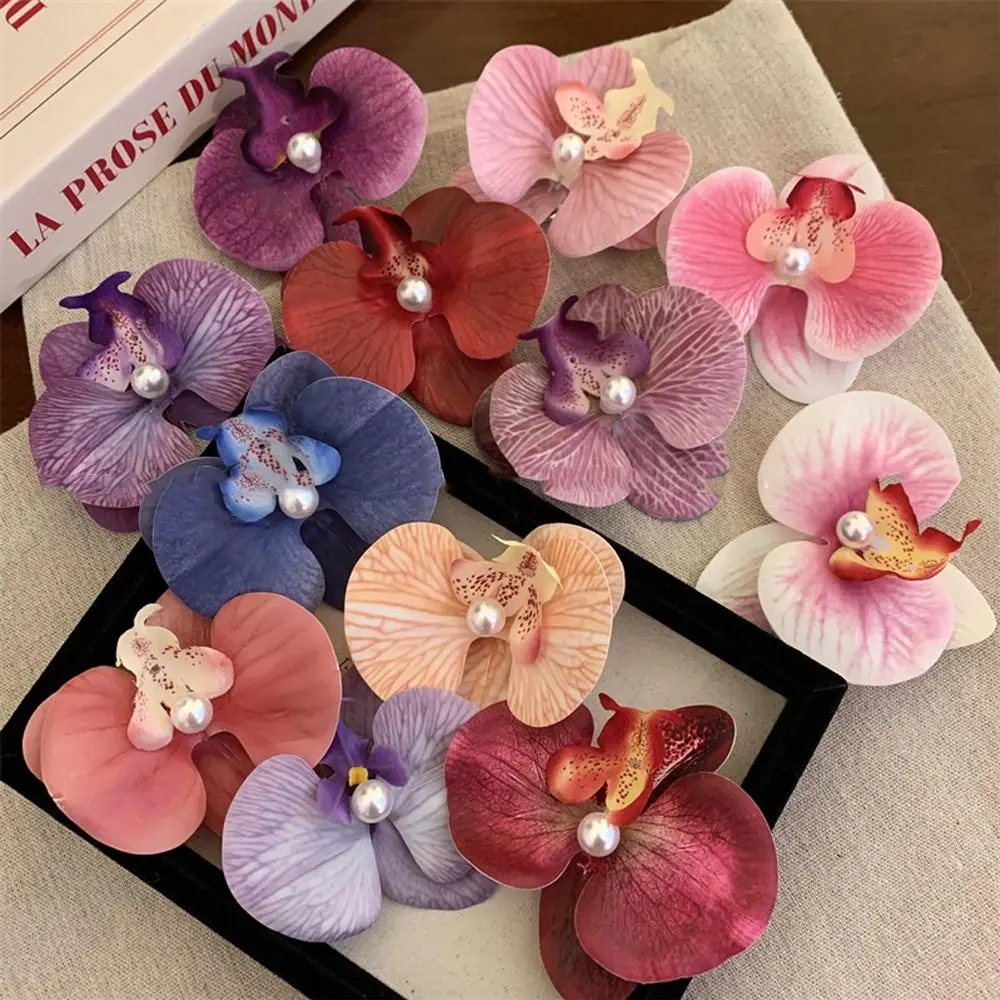 Gift Chic Hair Grip Orchid Handmade Flowers Hair Clips Hair Accessories Sand Beach Butterfly Hairpin Women