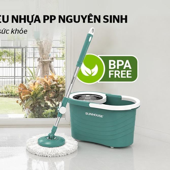 Bộ lau nhà xoay 360 độ SUNHOUSE KS-CL300IB