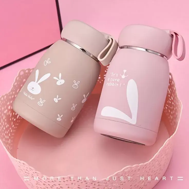 Botol Air Minum Kaca Bunny Kelinci / Botol Minum Rabbit Lucu Bottles Kitchenware Water 5