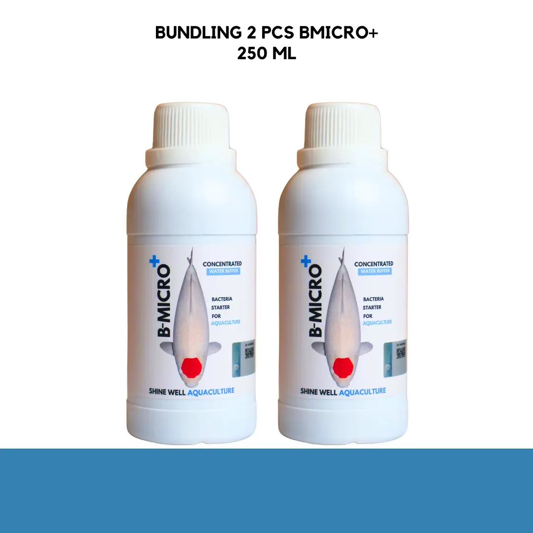 Bundling 2 pcs BMICRO+ bakteri starter ukuran 250 ml, Membantu menjernihkan air kolam dan aquarium, untuk semua jenis ikan hias