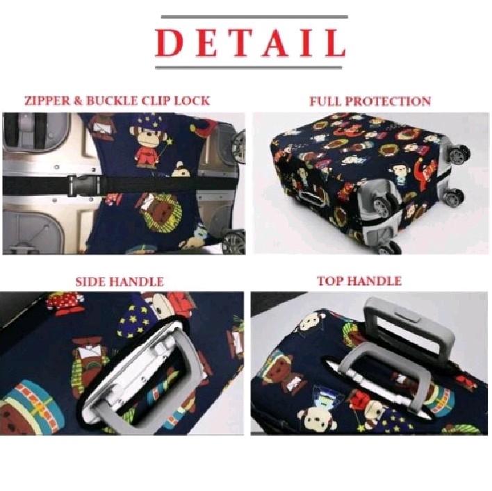 Cover koper sarung pelindung Koper bahan Kain Elastis Ukuran M 2