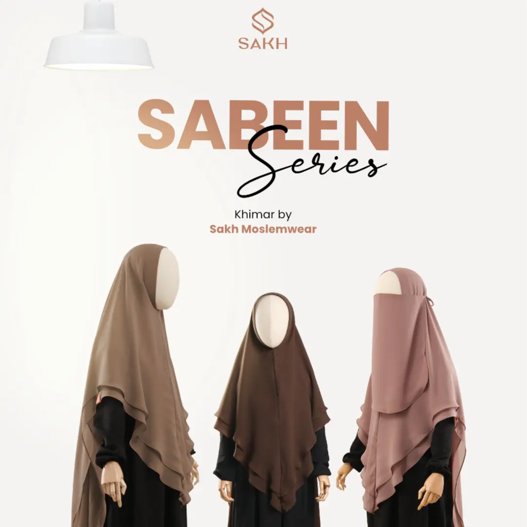 Sabeen series khimar double layer anak siffon Arab