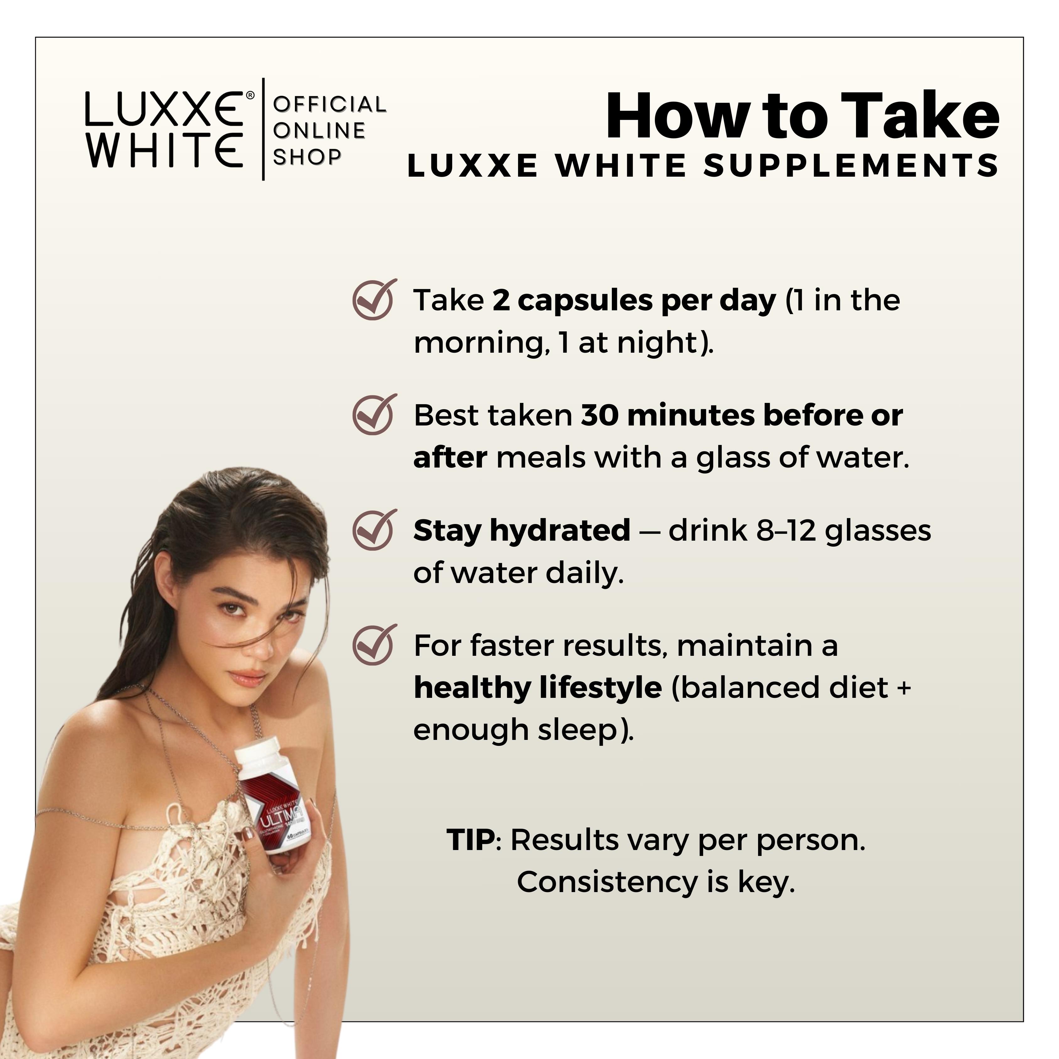 luxxe white glutathione review before and after w/FREE) Luxxe White ULTIMA 60caps, 1400mg Glutathione & Collagen Supplement
