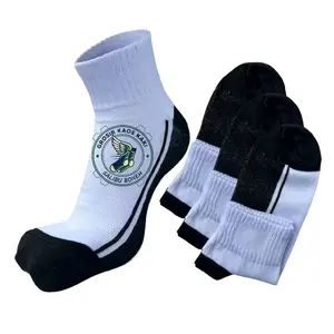 Kaos Kaki Anak Sekolahan Putih Telapak Hitam Pendek 3 Pasang Ukurang Anak Sekolahan SD,SMP,SMA Fashion