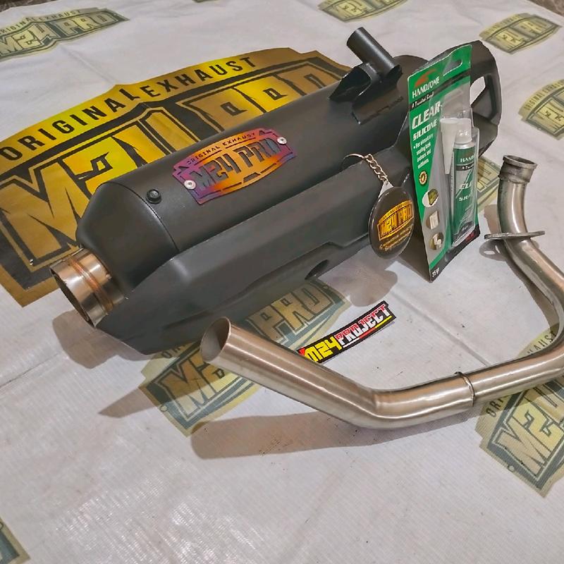 KNALPOT STANDAR RACING MONCONG SHIJIRO ORIGINAL M24 PRO INLET 28 RATA ALL METIK SARINGAN FULL SETENGAH DAN BORBORAN Motorcycle 5
