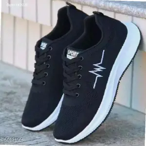 Sepatu Pria Sneakers Pria HALILINTAR/ Sepatu Sekolah Pria/ Sepatu Olahraga - hitam plat putih, 39 | Hot Item