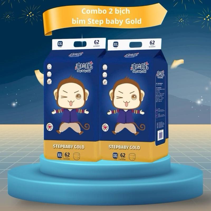   Combo 2b  Bỉm khỉ quốc dân Step Baby Gold 