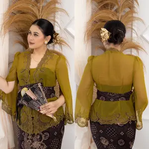 Kebaya Bordir Bunga Lengan Pecah