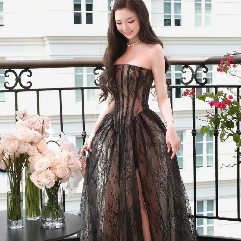 Đầm cúp tùng xoè to xẻ chân siêu hack dáng