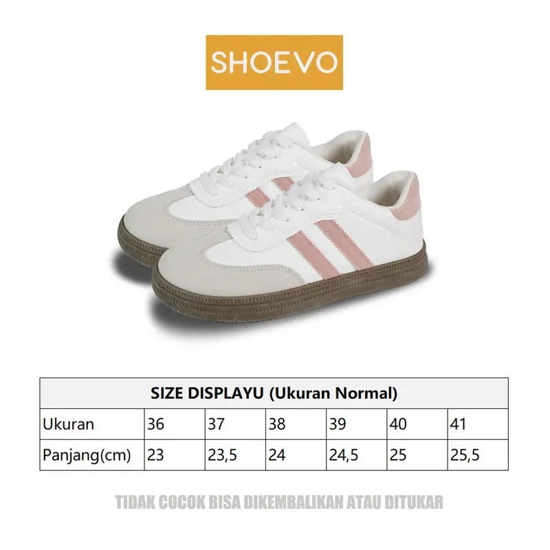 SHOEVO Sepatu Sam-ba Olahraga Wanita Casual dan Nyaman dengan Desain Ujung Bulat dan Bertali  Sneaker Sport  Merah/Biru ST093 1