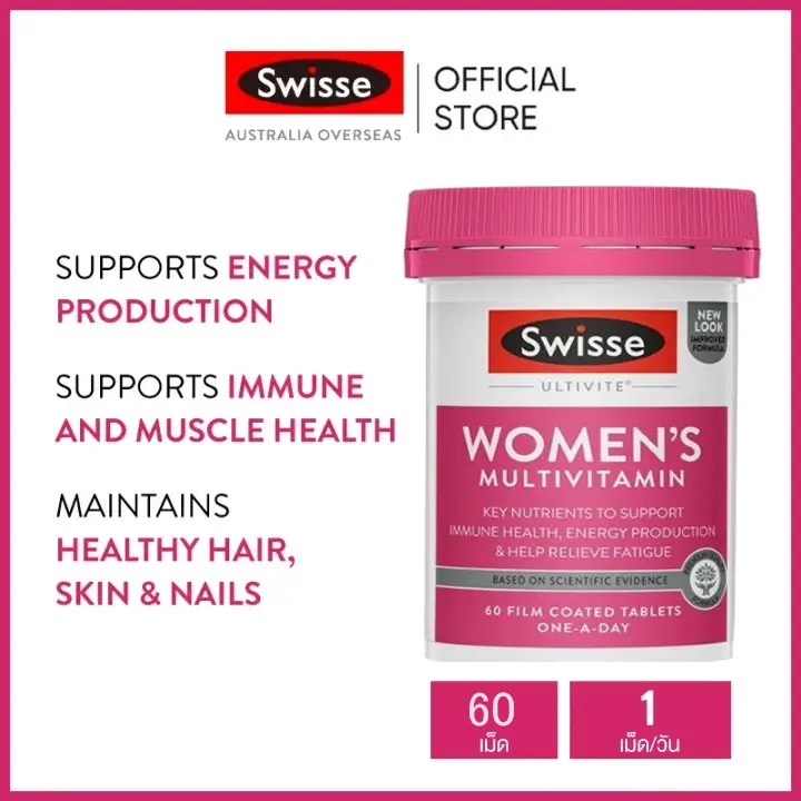 Swisse Women's Multivitamin, a vitamin supplement for working women, 60 tablets, EXP11/2026